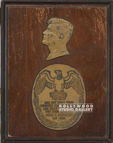 7x5 JFK "Ask Not What.."/Wood Plaq