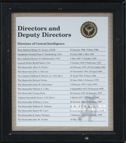 17X15 CIA DIRECTORS/DEPUTY DIRECTOR