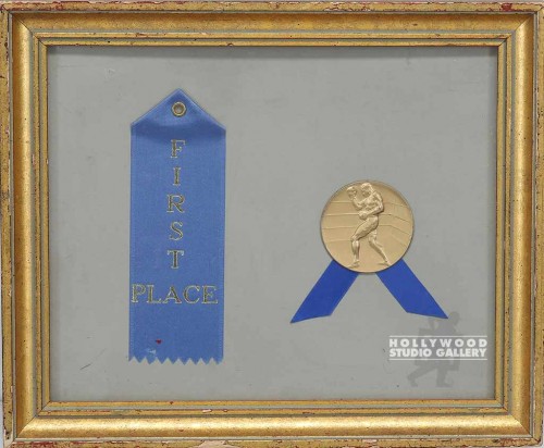 10X12 FRAMED BOXING RIBBON/METAL