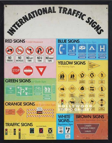 30X23 BLK FRM/INTRNL TRAFFIC SIGNS