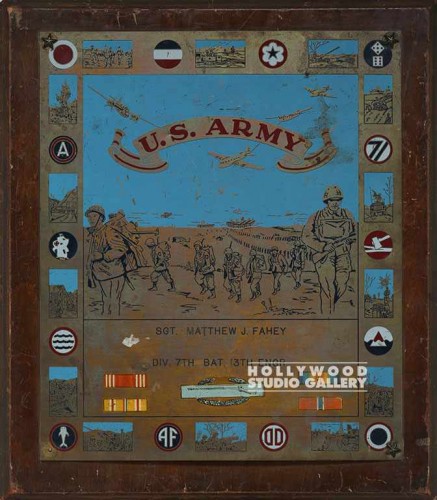 15x13 Army Brass Plaque/Wood