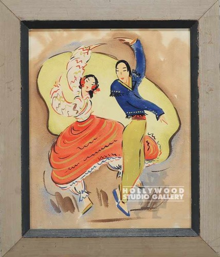 20x17 Flamenco/Watercolor/Couple