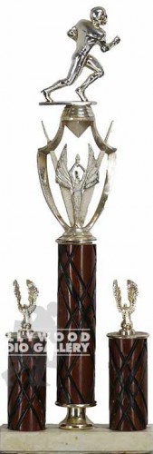 20" COLUMNS BRN/FOOTBALL TROPH