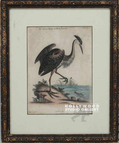 18x9 Oriental Print/Crane Etching