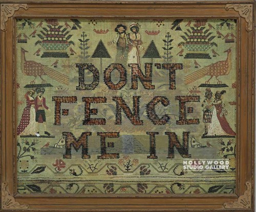 19x23 Faux Needlepnt/Don`t Fence...