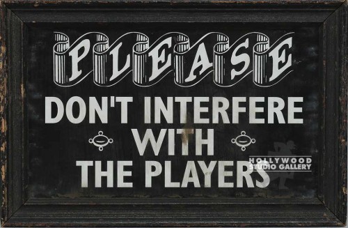 8x12 PLEASE DON`T INTERFERE...SIGN