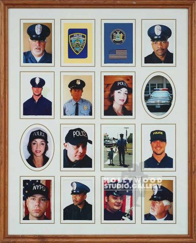 21x17 16 POLICE PHOTO COLLAGE/ LT WD