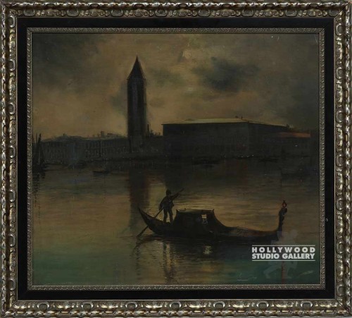 23X26 GLOOMY VENICE W/GONDOLA/SILVR
