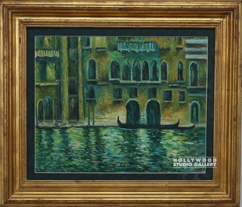 24x28 Green Venice/Green Gondola