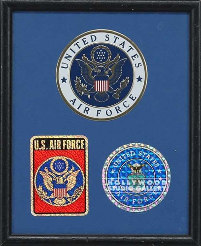 11x9 U.S. AIRFORCE EMBLEMS BLCK FRM