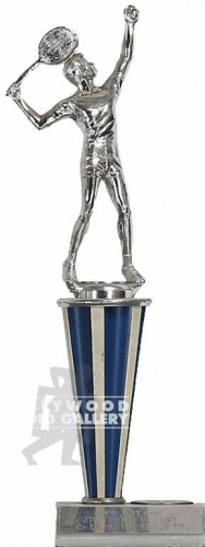 11" WHITE/BLUE TENNIS TROPHY