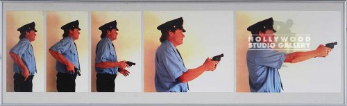 12x40 POLICEMAN & GUN PHOTOS/SILVER