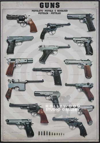 37x27 Gun Poster/Vac.Mnt