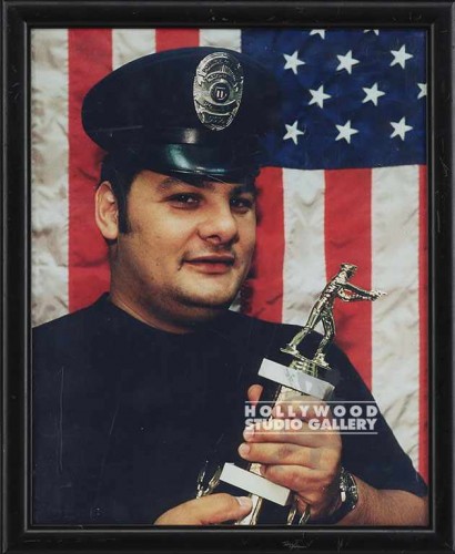 8X10" POLICE OFFICER WITH TROPHY
