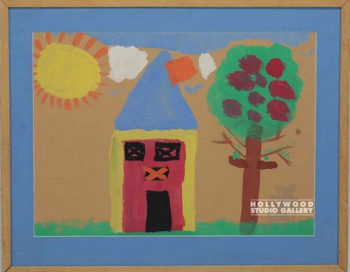 23X29 KIDS ART HOUSE GREEN MATT
