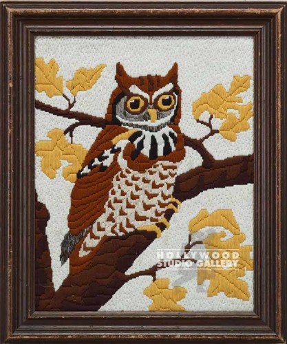 23X19" HAND KNITTED OWL