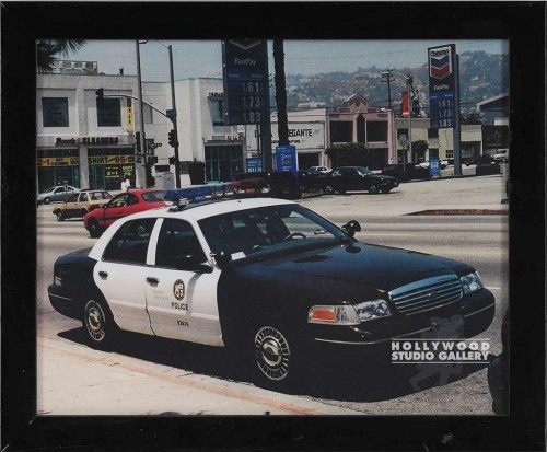 8X10"POLICE CAR PARKED AT CURB