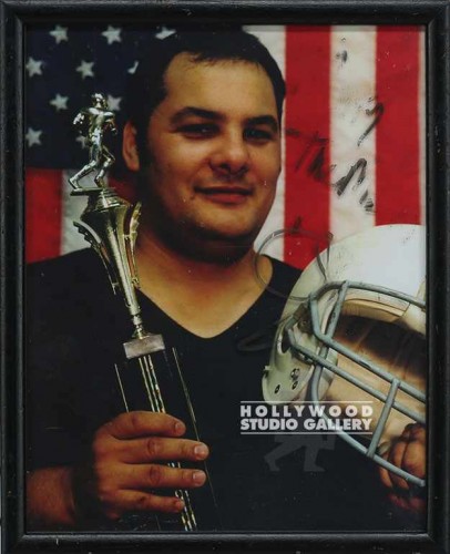 8X10 WILLIE W/TROPHY AND HELMET