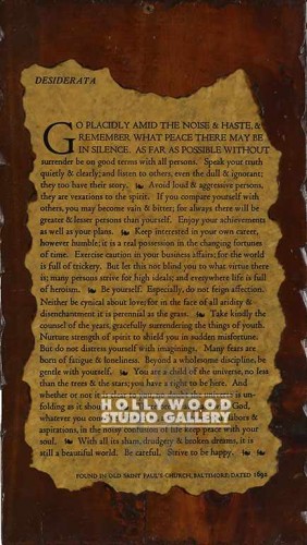 20X11 DESIDERATA WOOD PLAQUE