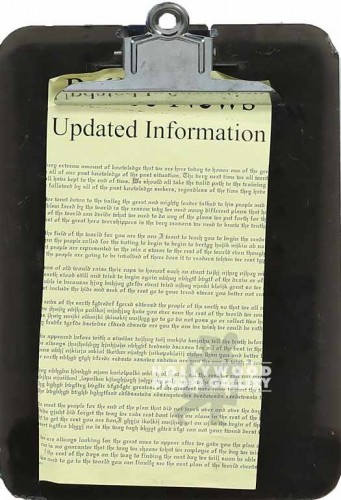 12X9"GREY PLASTIC POLICE CLIPBOARD