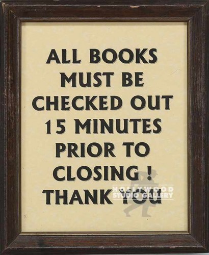 11X10" ALL BOOKS MUST BE CHECKED