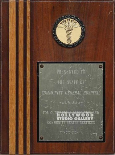 PRESENTED TO THE STAFF OF PLAQUE