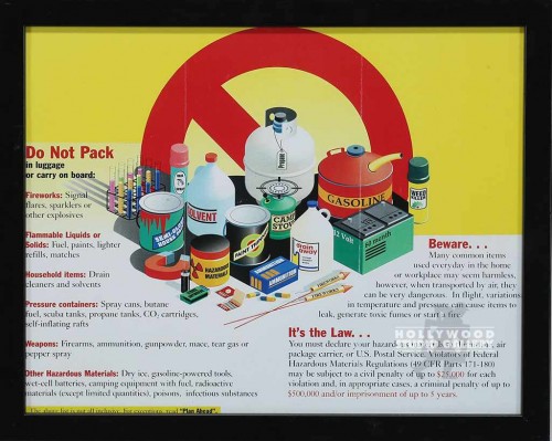 12X15 DON`T PACK HAZARDOUS./BLCK FR