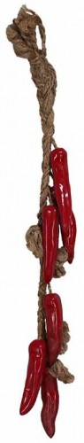 30x7"RED CERAMIC CHILI PEPPERS