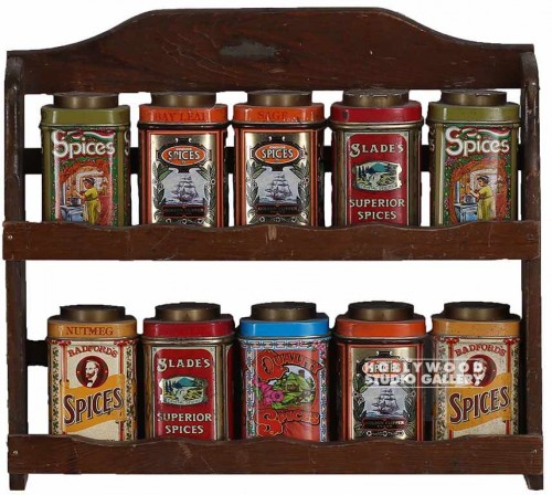 10x12 SPICE RACK PLUS 10 SPICE CANS