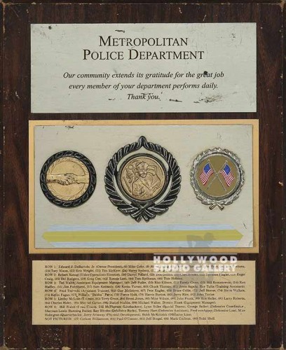 16x13 Metro Police Wood Wall Plaque