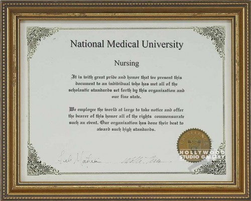 10X12 NURSING MEDICAL CERTIFICATE