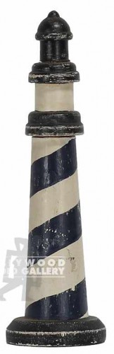 9" BLACK / WHITE BARBER POLE