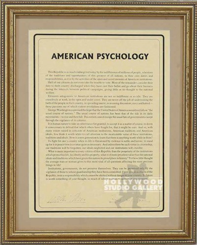 16x13 AMERICAN PSYCHOLOGY CERT GOLD