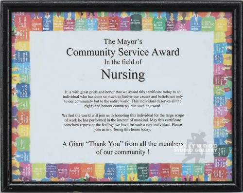 9x11 SERVICE AWARD NURSING BLCK