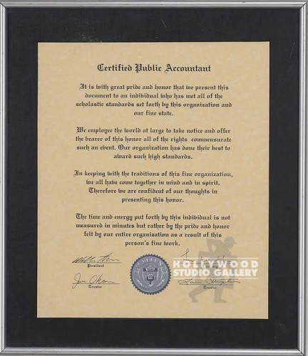 16X13 CERT. PUBLIC ACCOUNTANT CERT.