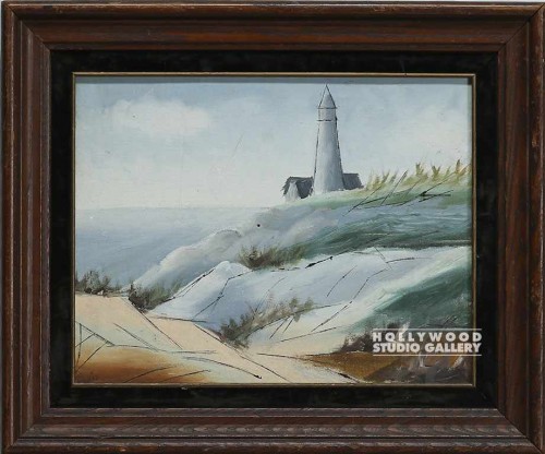 16X18 LIGHT HOUSE PAINTING/FRAMED