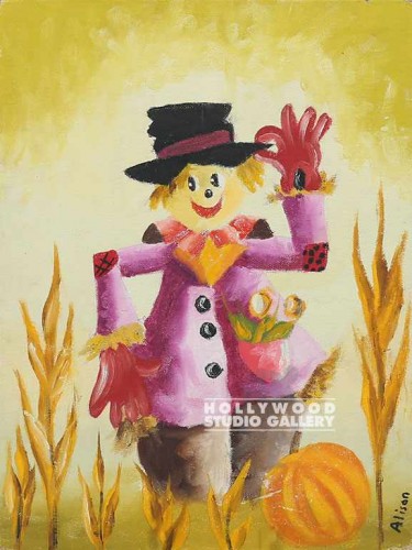 16X12 HAPPY SCARE CROW CNVS PAINTG