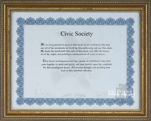 14X16 FRAMED DIPLOMA/FRAMED