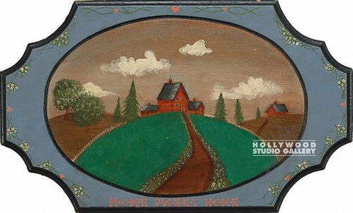 11X18 WOODEN/BLUE/"HOME SWEET HOME"