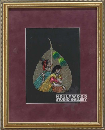 16X13 2 HINDU WOMAN W/FLUTE AND JAR