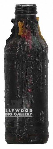 9" WAX CANDLE STUCK IN A BOTTLE