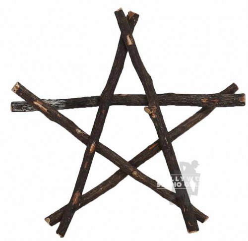 8" WOOD PENTAGRAM BLAIR WITCH STYLE