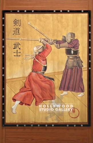63X41 MARTIAL ARTS ANTIQUE PANEL
