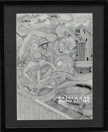 17X14 Hispanic B/W Etching