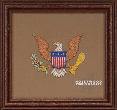 9X9 EMBROIDERED EAGLE BRWN FRM
