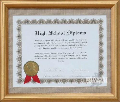 12X14 HIGH SCHOOL DIPLOMA/GOLD FRM