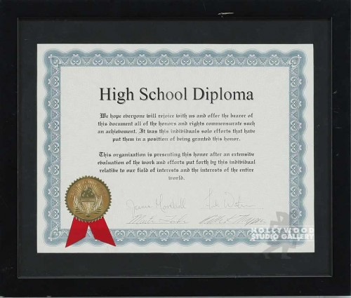 11X13 HIGH SCHOOL DIPLOMA BLACK FRM