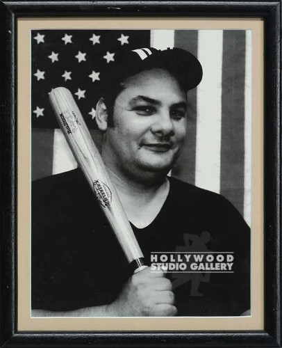 8X10 B/W WILLY HOLDING BASEBALL BAT