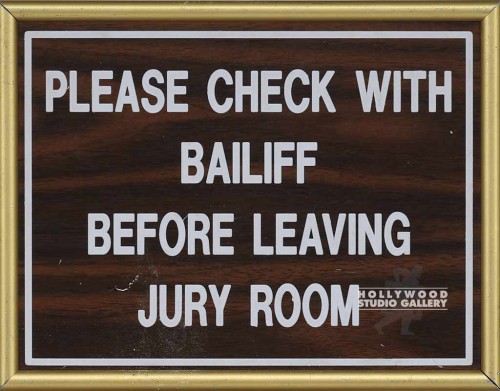 7X9 CHECK W/ BALIFF SIGN/GOLD MTL