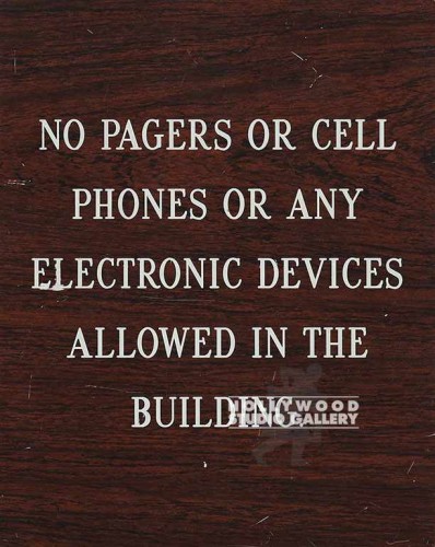 10x8 No Pagers / Devices Allwd Sign